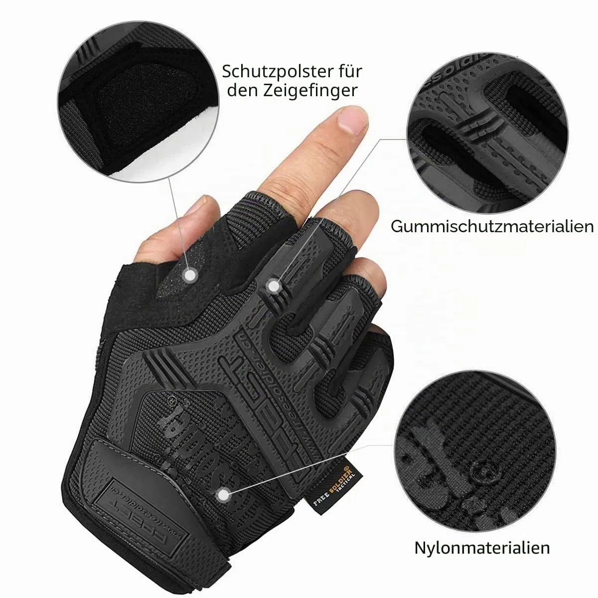 FREE SOLDIER Outdoor Handschuhe Vollfinger Taktische Handschuhe Herren Motorradhandschuhe mit gepolstertem für Fahrrad Airsoft Militär Paintball und andere Outdoor Aktivitäten