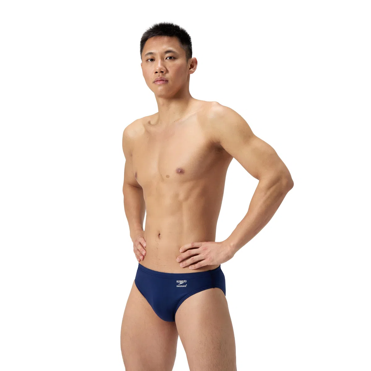 Speedo Herren Solid Brief Endurance+ Badehose, Marineblau