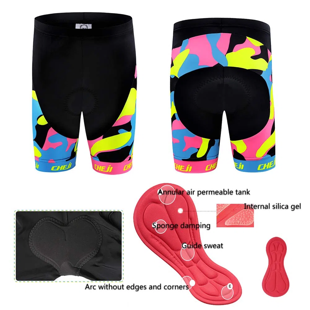 Kinder Fahrrad Trikot Set Jungen Mädchen Radtrikot Fahrradhose mit 3D Polster Sport Bike Trikot Kuzre Radhose Radsport-bekleidung
