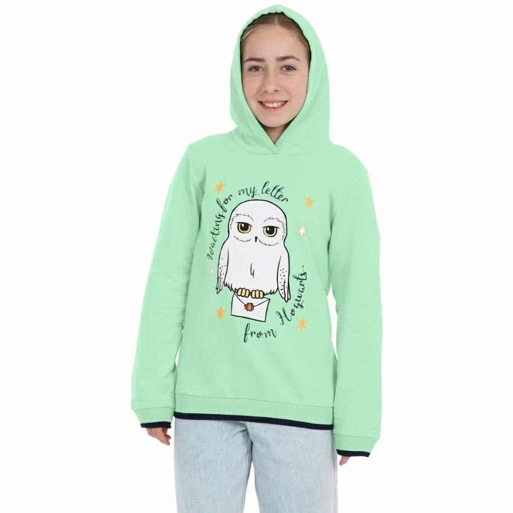 Harry Potter Pullover | Hedwig Hoodie Mädchen | 100% Baumwolle Kinder-Pullover | Hogwarts Pulli