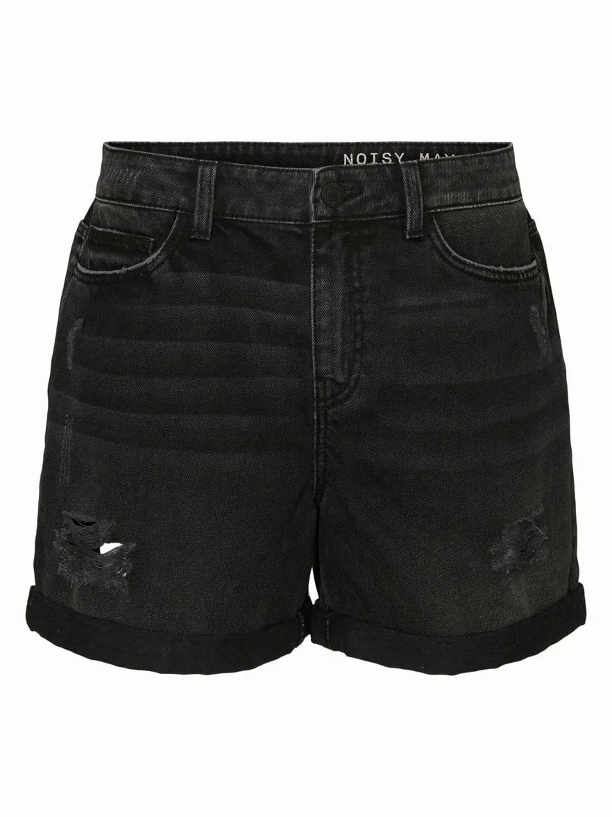 NOISY MAY NMSmiley Destroy Shorts Frauen Short schwarz Basics, Streetwear