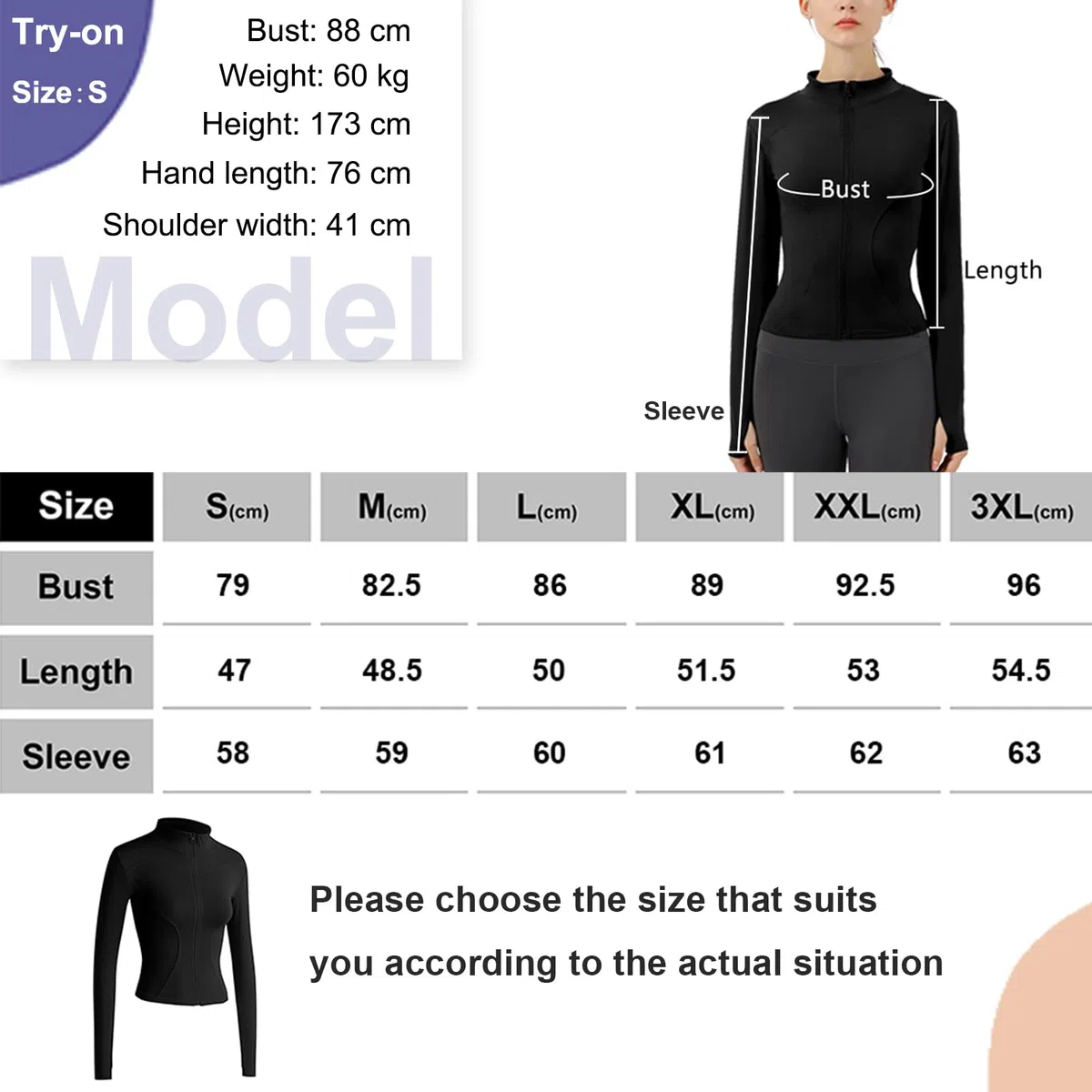 Dresmannst Sport Oberteile Damen, Langarm Sportshirt Laufshirt mit Daumenloch, Langarm Gym T-Shirt mit Langer Reißverschluss, Fit Fitness Yoga Shirt, Stehkragen Leicht Sportjacke Sweatshirt