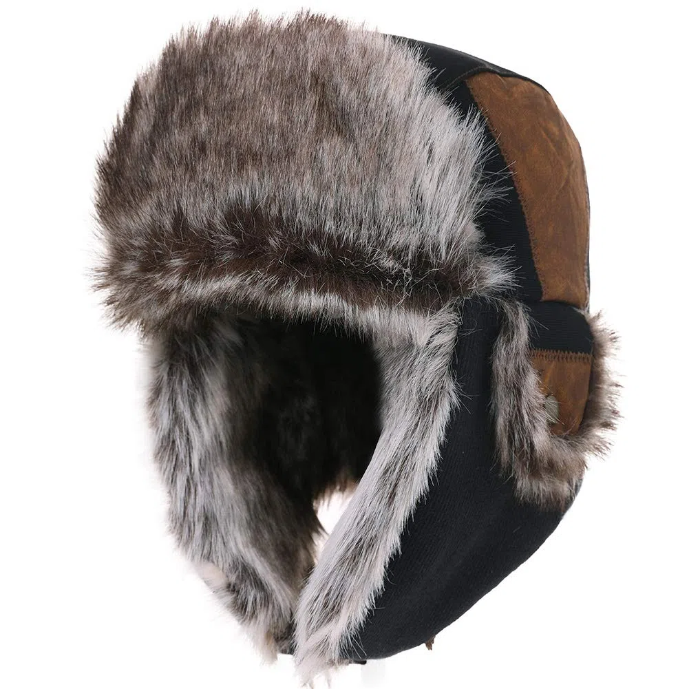 Comhats warme Baumwolle Trappermütze Herren Hut Unisex Fliegermütze Fellmütze Erwachsenen