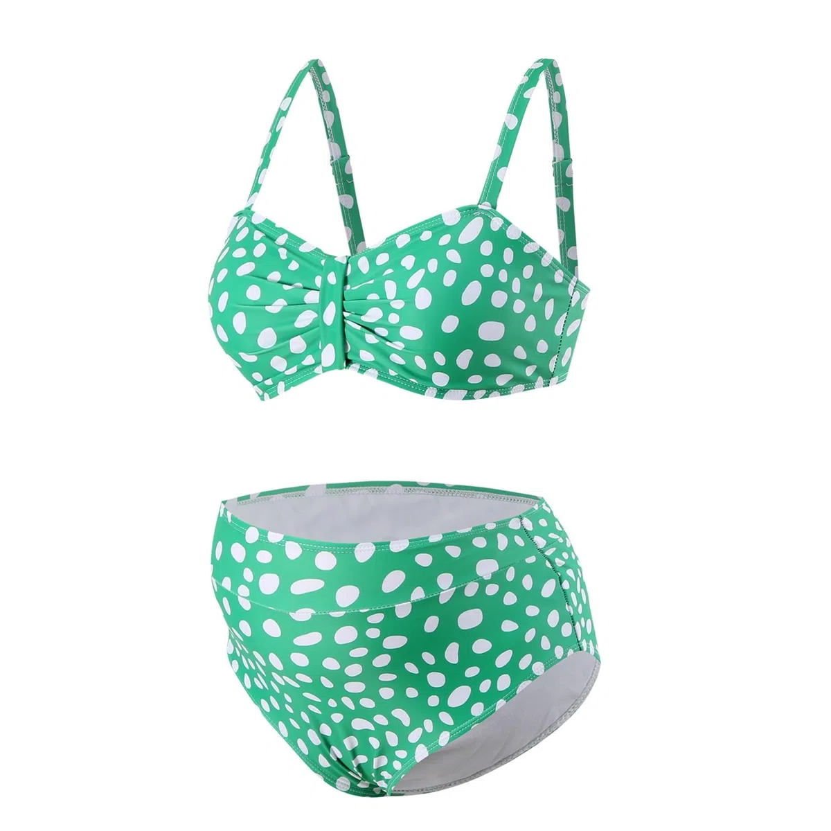 Generisch Bademode Für Schwangere Bikini Set Oberteil&Bikinihose Große GrößenUmstandskleid Sommer Strand Kleidung Umstandsbademode Elegant Fotoshooting Umstandsbikini