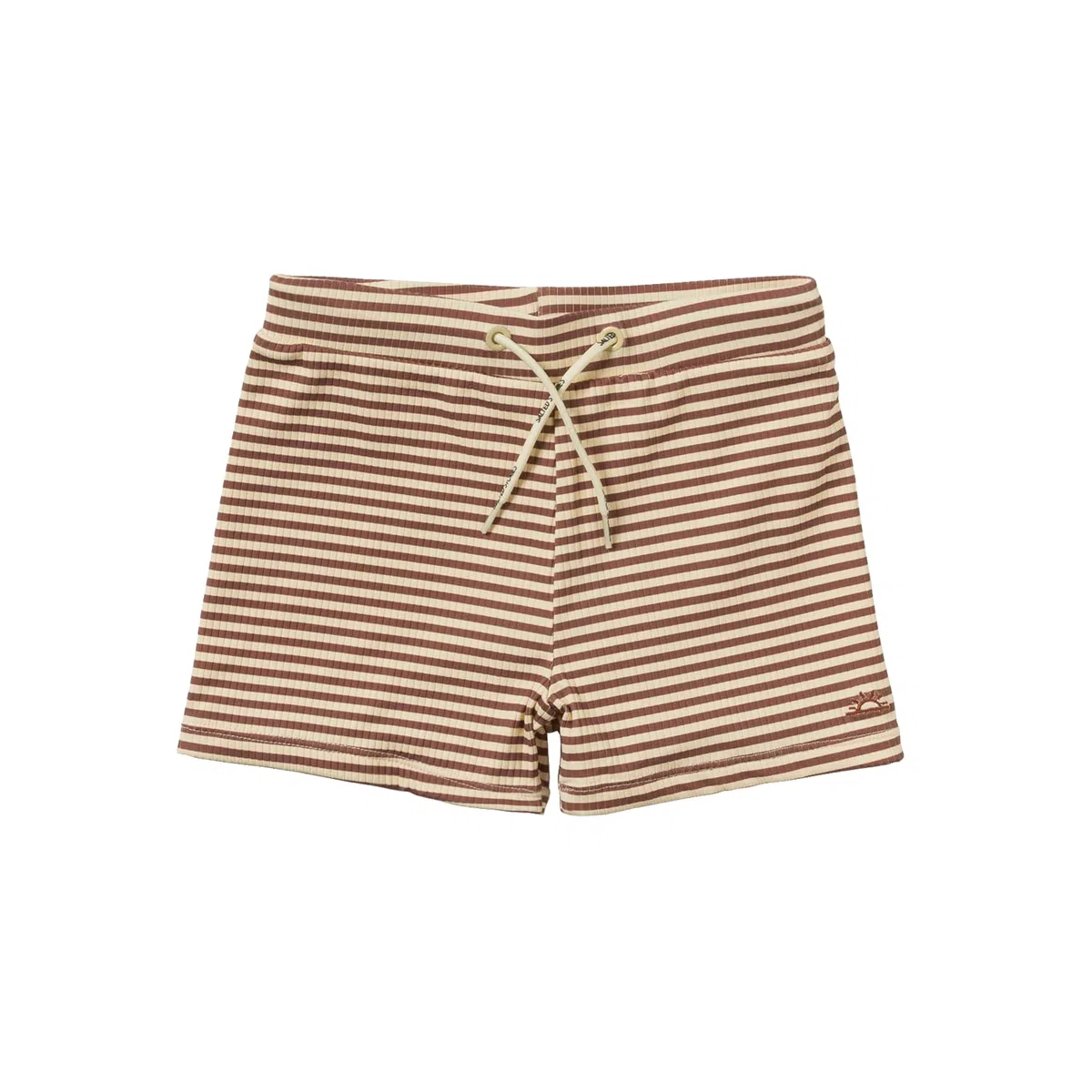 SASS24-151SAF Badehose mit UV-Schutz (UPF 50+) - Rib Stripe/Scott braun (Gr. 74/80)