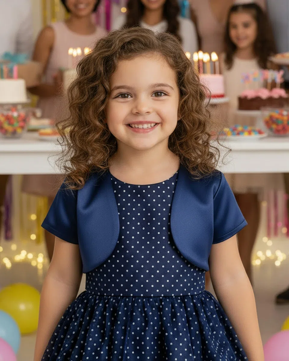BlackButterfly Kinder Satin Kurzarm Bolero Mädchen