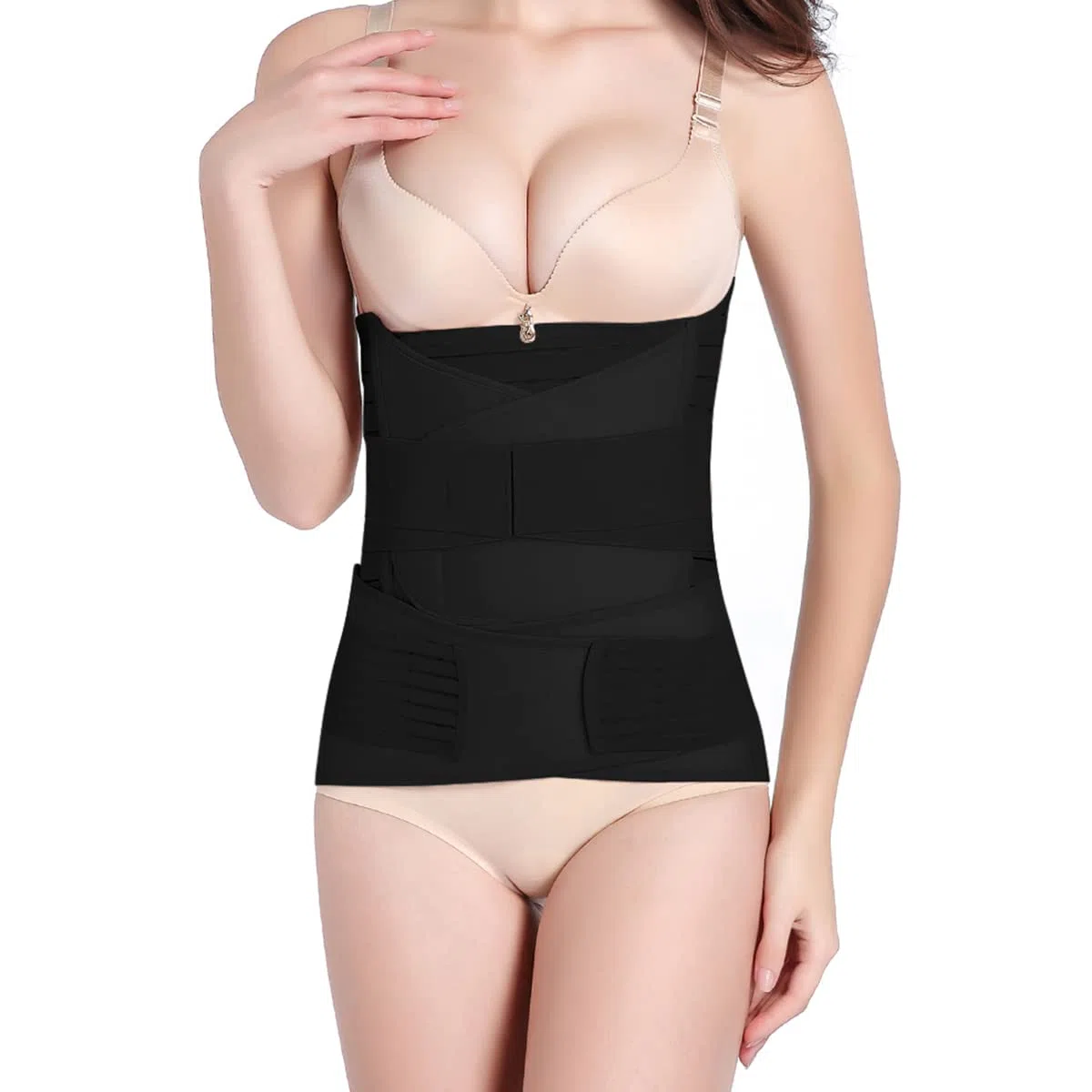 3 In 1 Bauchgurt Nach Geburt: Postpartum Gürtel für Damen - Rückbildungsgürtel Nach Geburt 3 Phasen Post Partum Belt, M/L