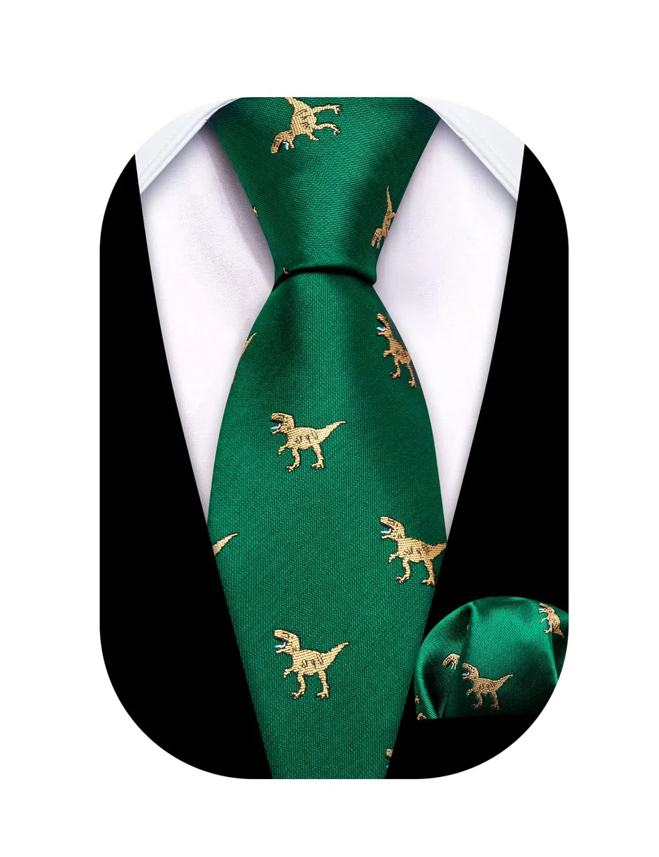 Barry.Wang Boys Tie Boys Silk Necktie Pocket square Set,Paisley Plaid For Prom Party Busines Ceremony