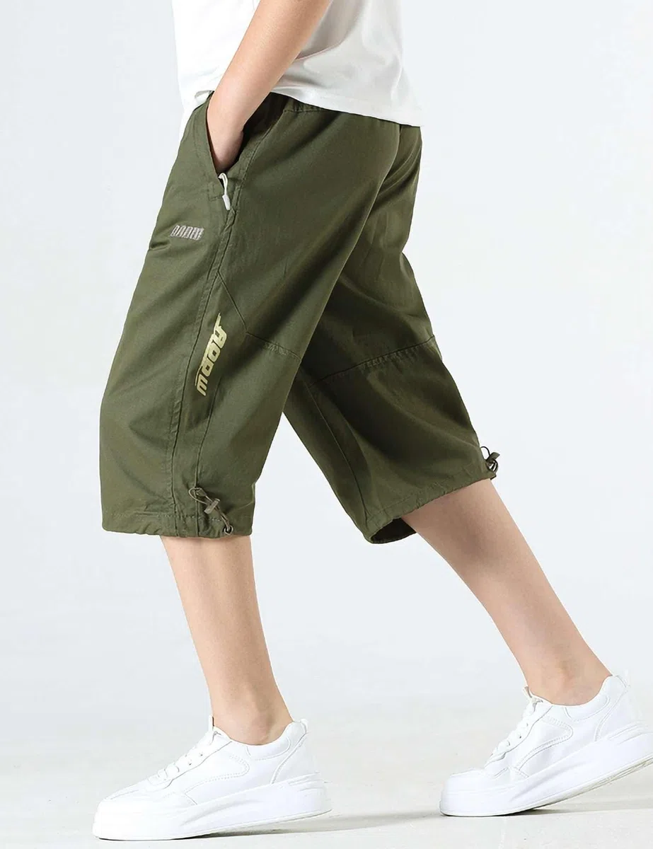 Echinodon Jungen 3/4 Kurze Hose Baumwolle Shorts Leicht Kinder Sweatshorts Sommerhose Sport und Freizeit