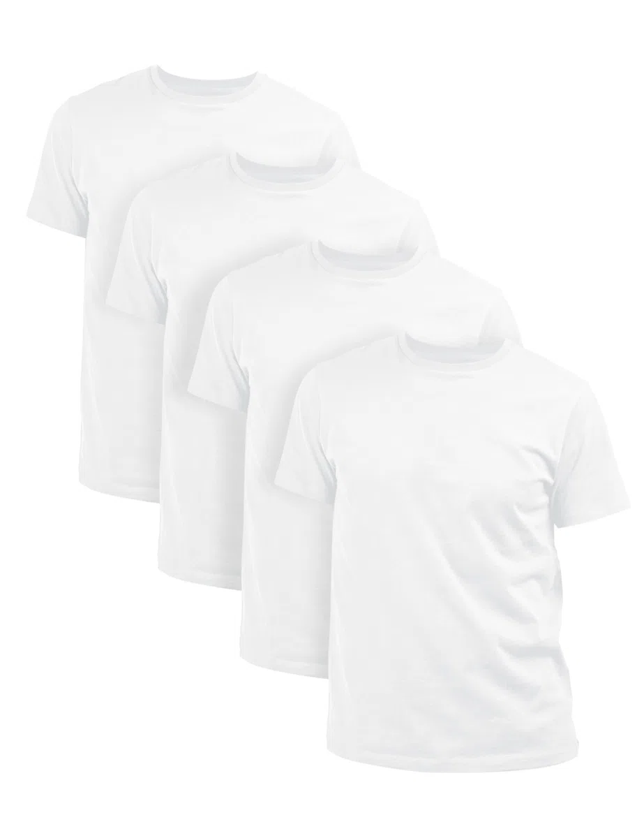 Basic Treasure 4-Pack T-Shirts für Herren 100% Baumwolle, T-Shirt Männer