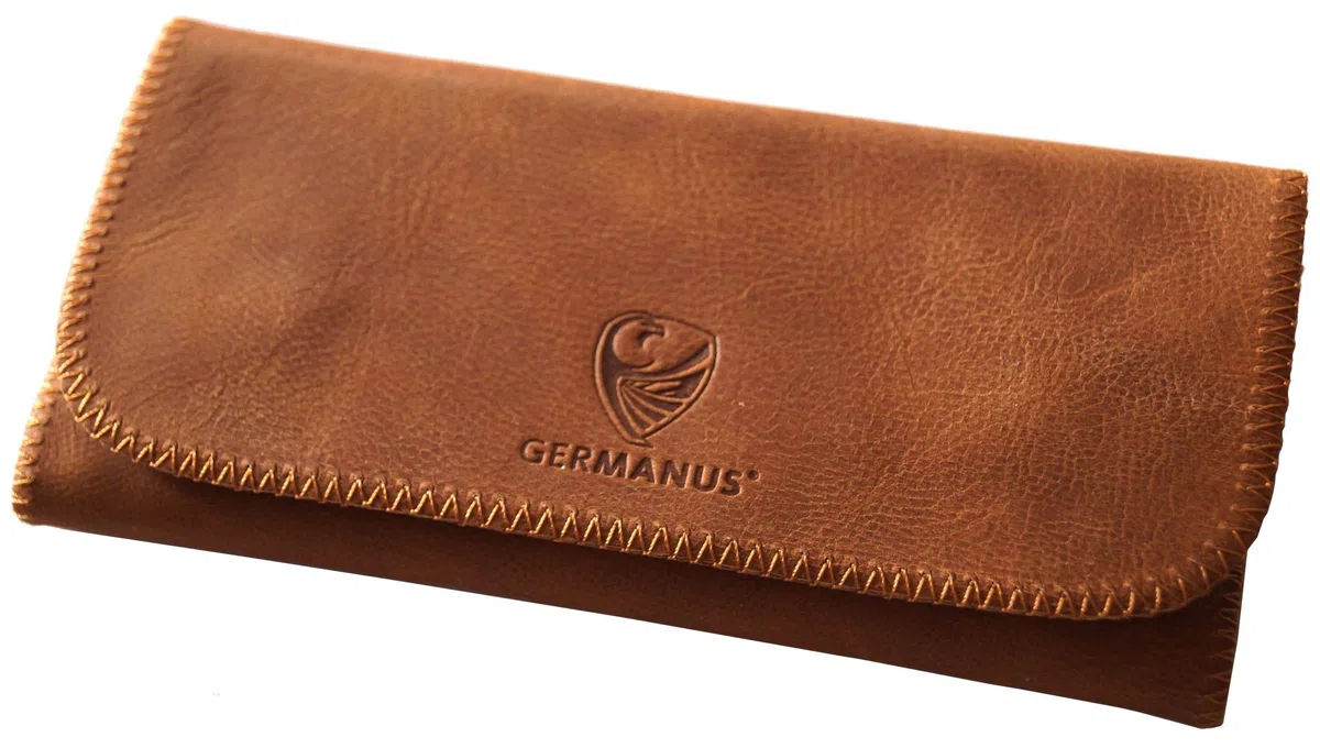 GERMANUS Albrunus - Made in EU - Leder Tabaktasche Tabakbeutel Drehertasche Drehtasche Tabaketui