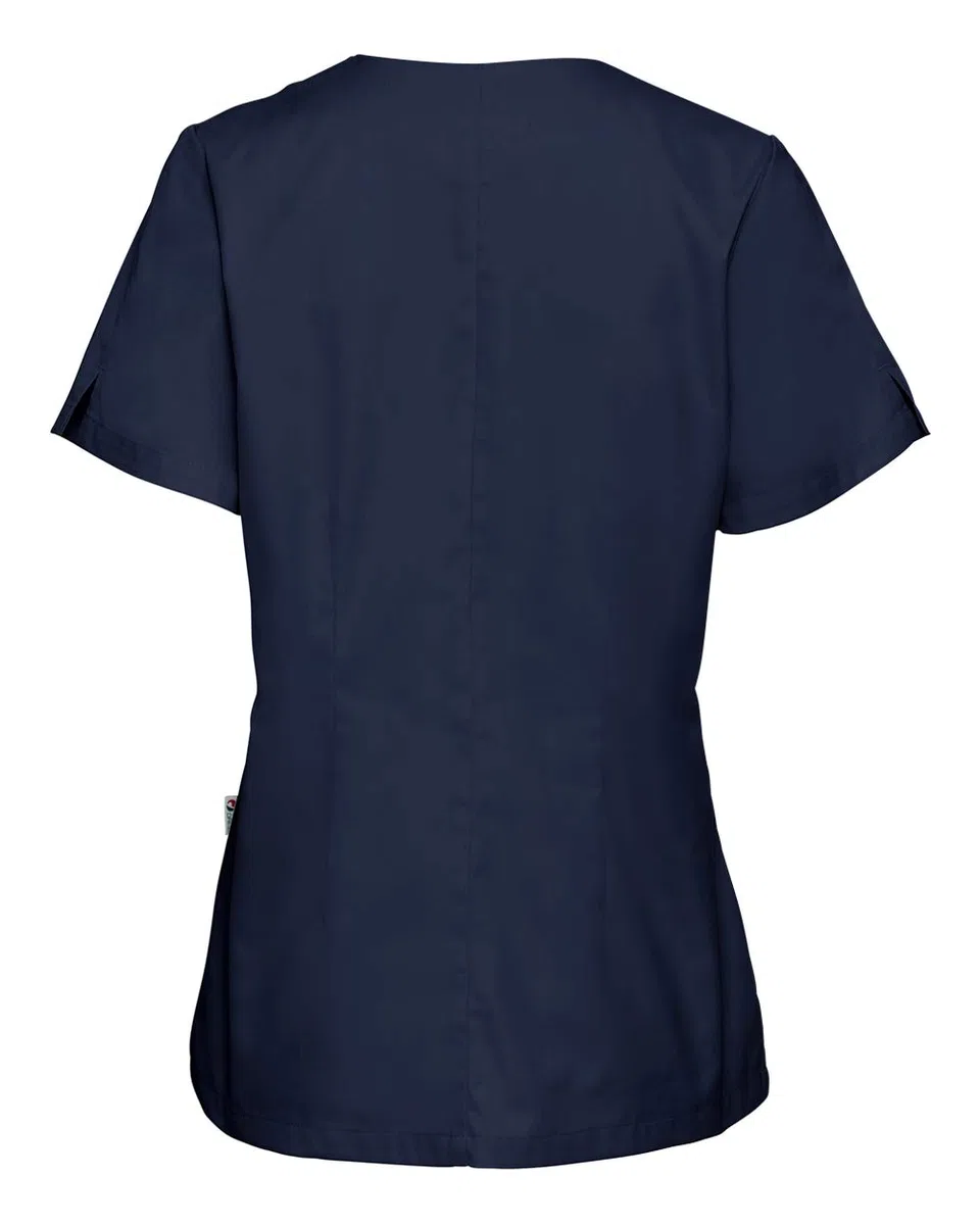 CLINIC DRESS Schlupfkasack Damen-Kasack mit extra Mehrweite im Hüftbereich Curvy Schnitt 2 Seitentaschen Seitenschlitze 95 Grad Wäsche