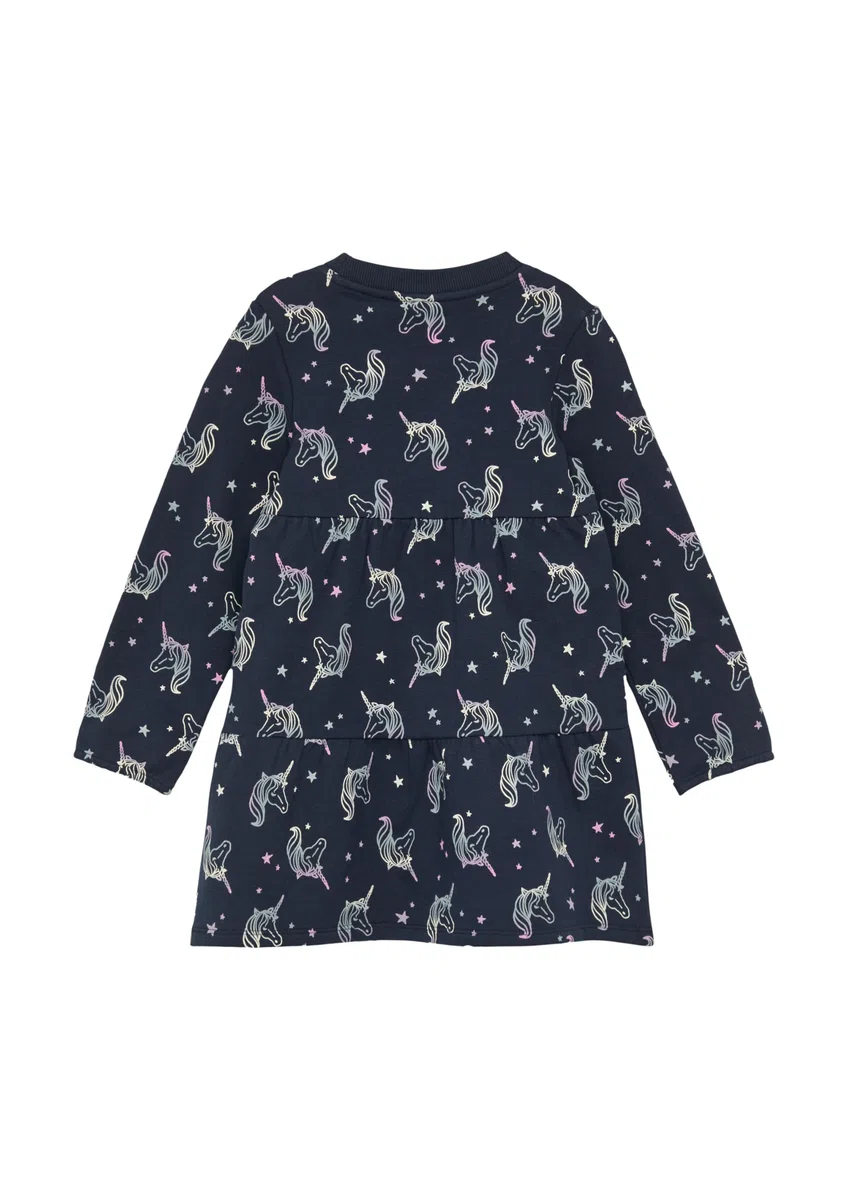 s.Oliver Mädchen Sweatkleid mit Allover Print