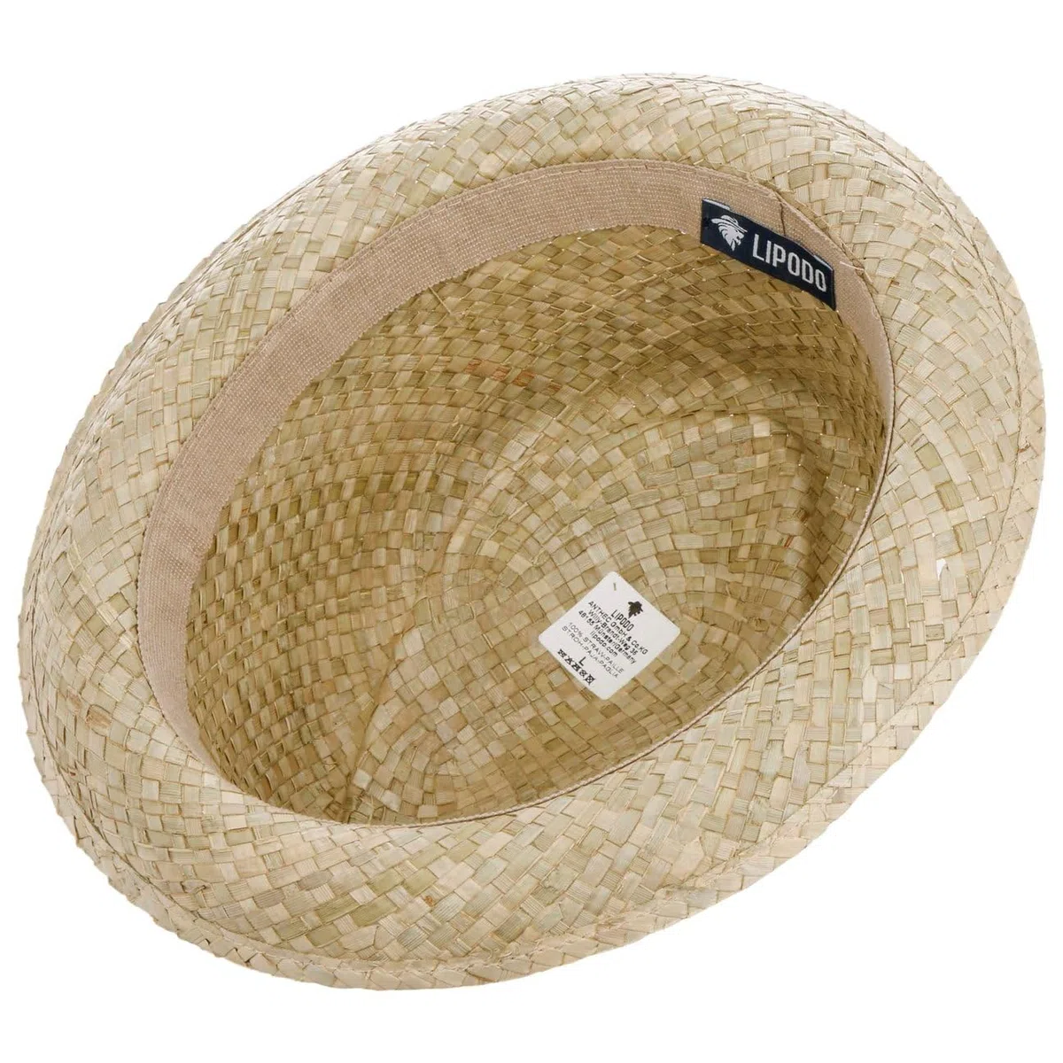 Lipodo Bemiro Player Strohhut Fedora Made in Italy Damen und Herren Frühling Sommer