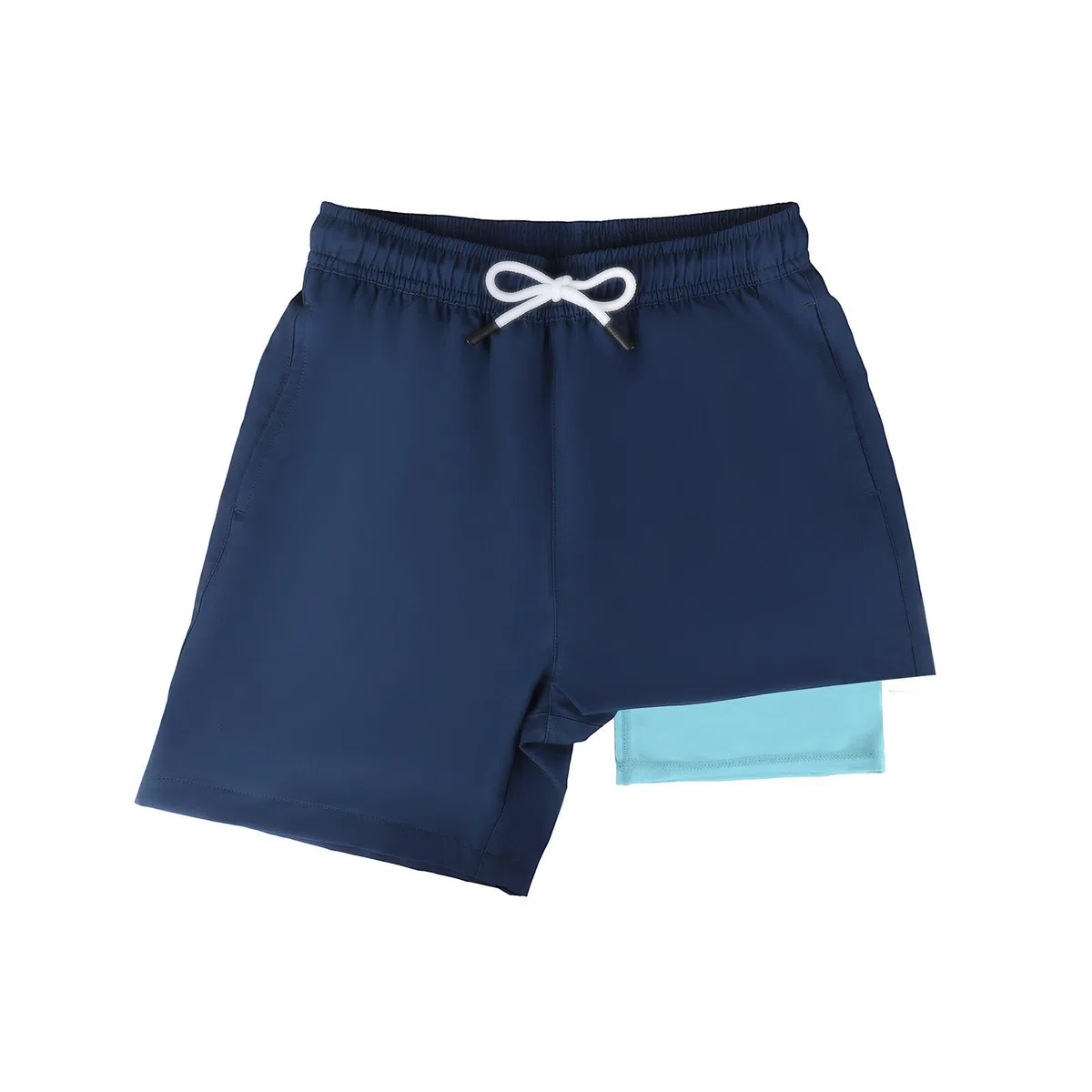 Leeboom Badehose Jungen Badeshorts Kinder 2-in-1 Badeshorts Jungen mit Kompression und Verstellbarem Tunnelzug - Badehosen für Jungen 5-14 Jare