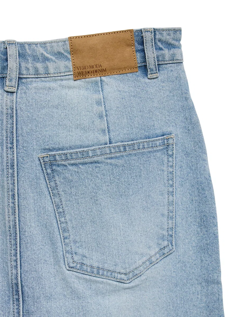 VERO MODA Female Jeansrock VMVERI Hohe Taille Langer Rock | Denim skirt