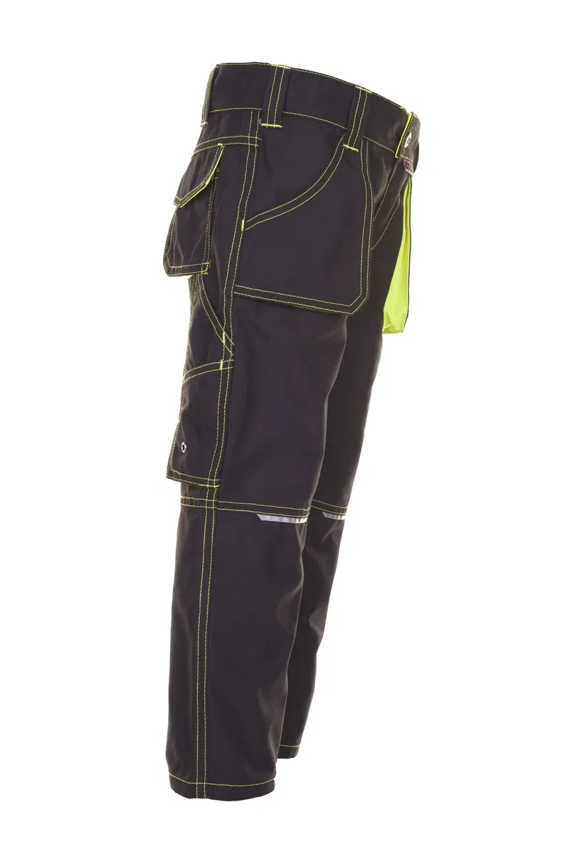 Planam 6110 Junior-Hose - Optimale Sicherheit und Komfort - Farbe: Anthrazit/Gelb - Größe: 122