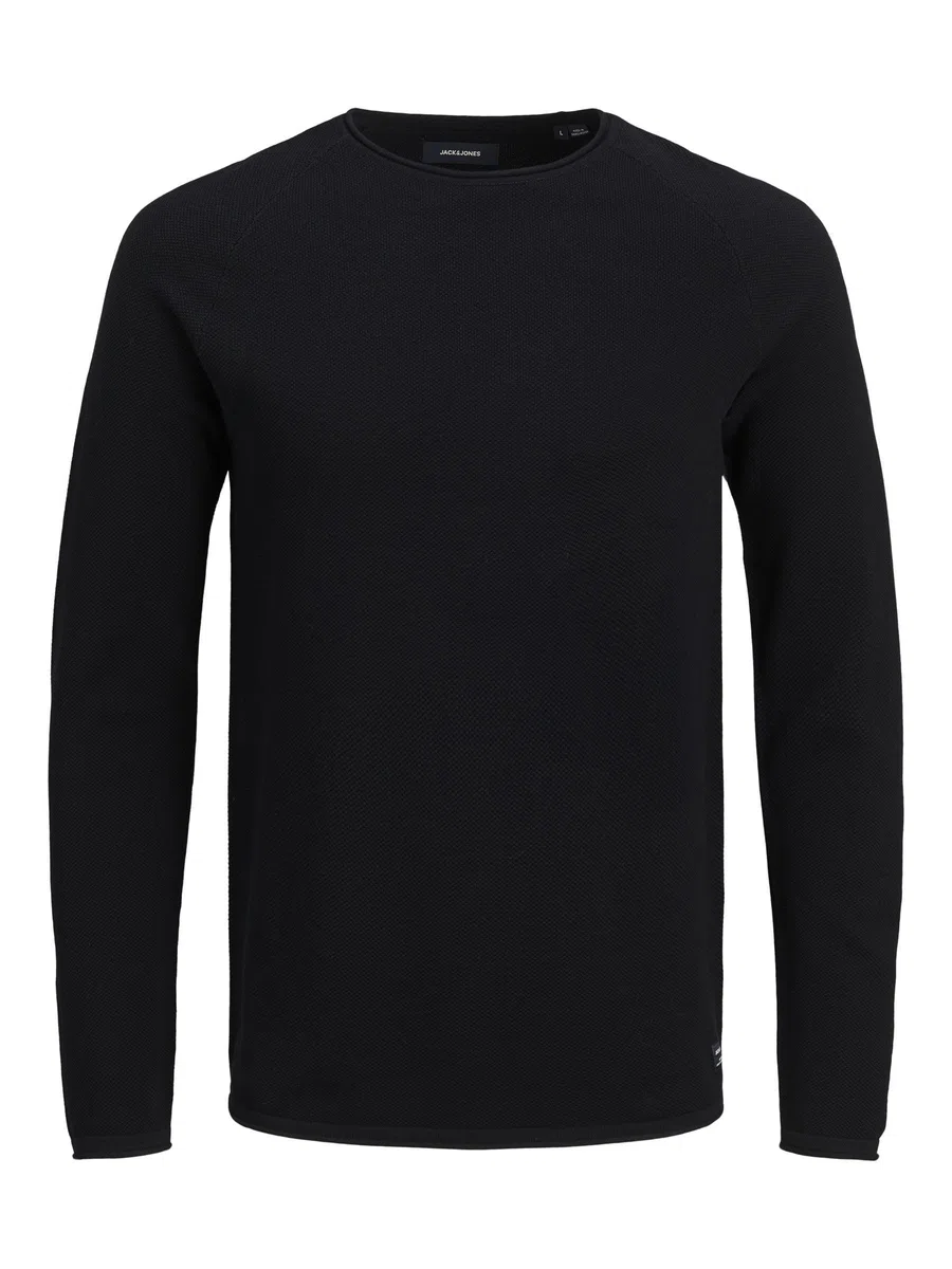 JACK & JONES Herren Strickpullover Rundhals Basic Langarm Sweater Baumwolle Shirt JJEHILL
