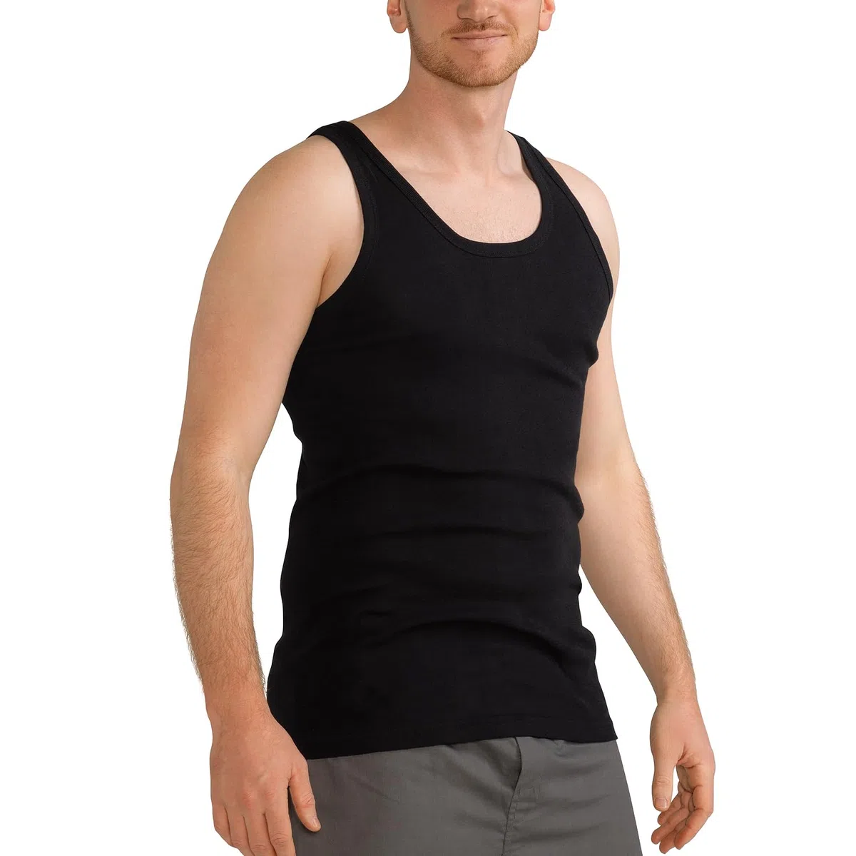 MT 6er Pack Herren Baumwoll Unterhemden Schwarz Weiß Classic Mix - Feinripp oder Doppelripp