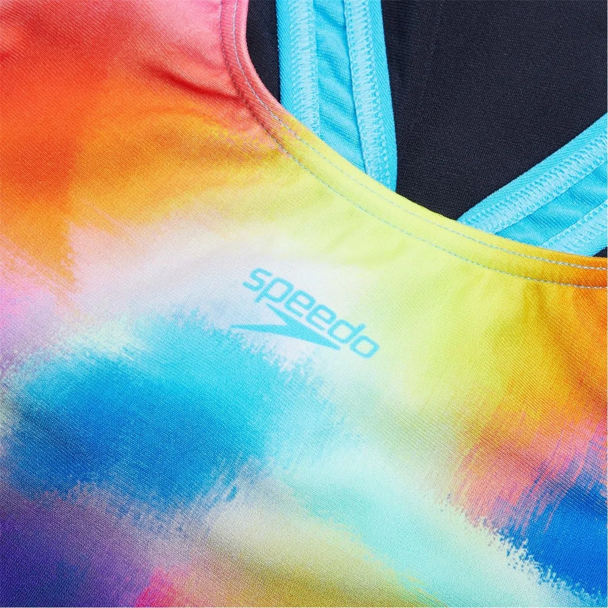 Speedo Digitaler Badeanzug mit Kreuzrücken, für Mädchen
