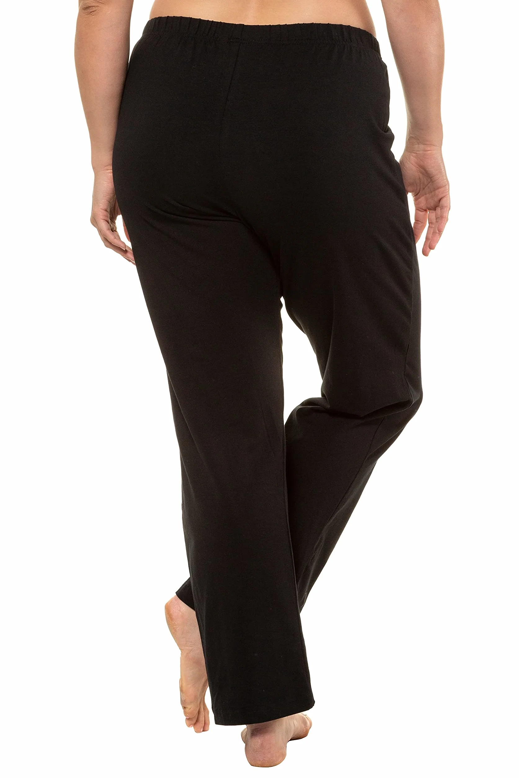 Ulla Popken Damen große Größen Damen große Größen bis 68, Hose Slim Fit, Stoffhose, Gummibund, Stretch, 2 Taschen & Bindeband 709769