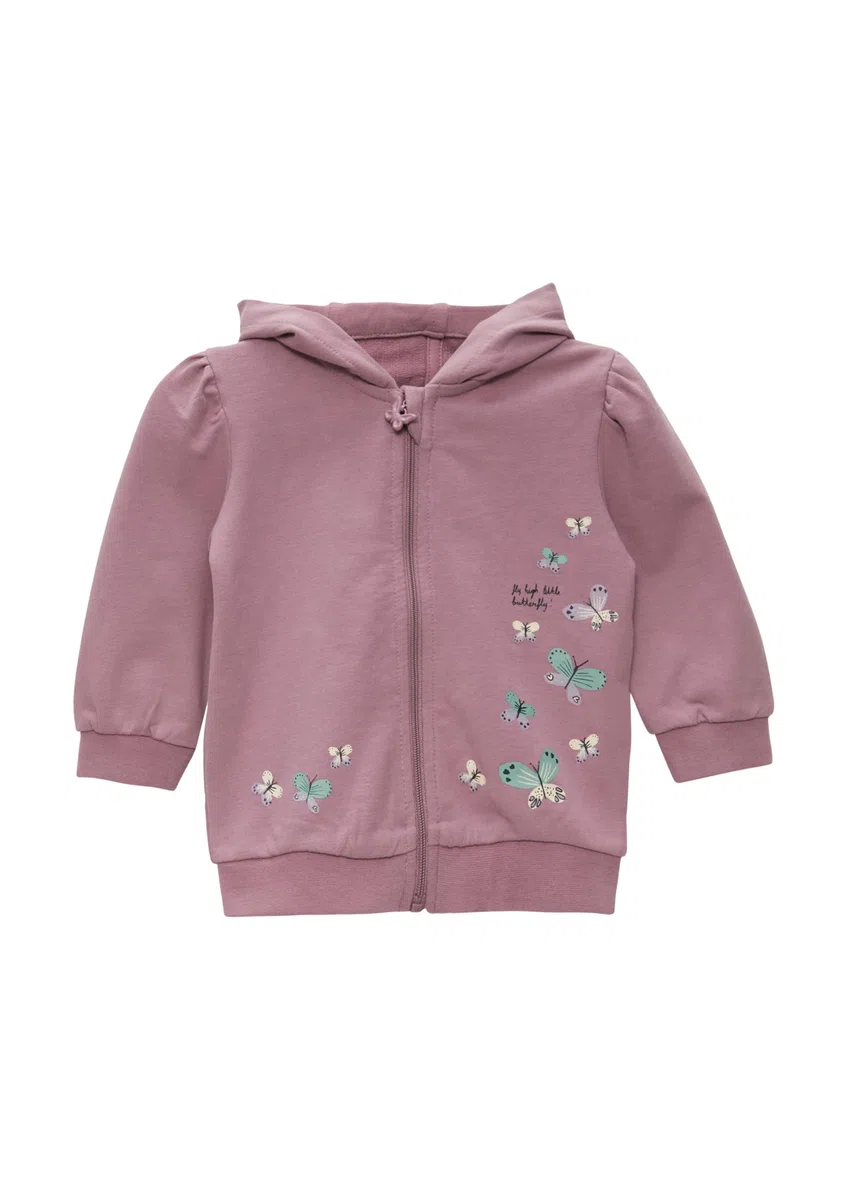s.Oliver Unisex Baby 2149901 Sweatjacke mit Glitzerprint