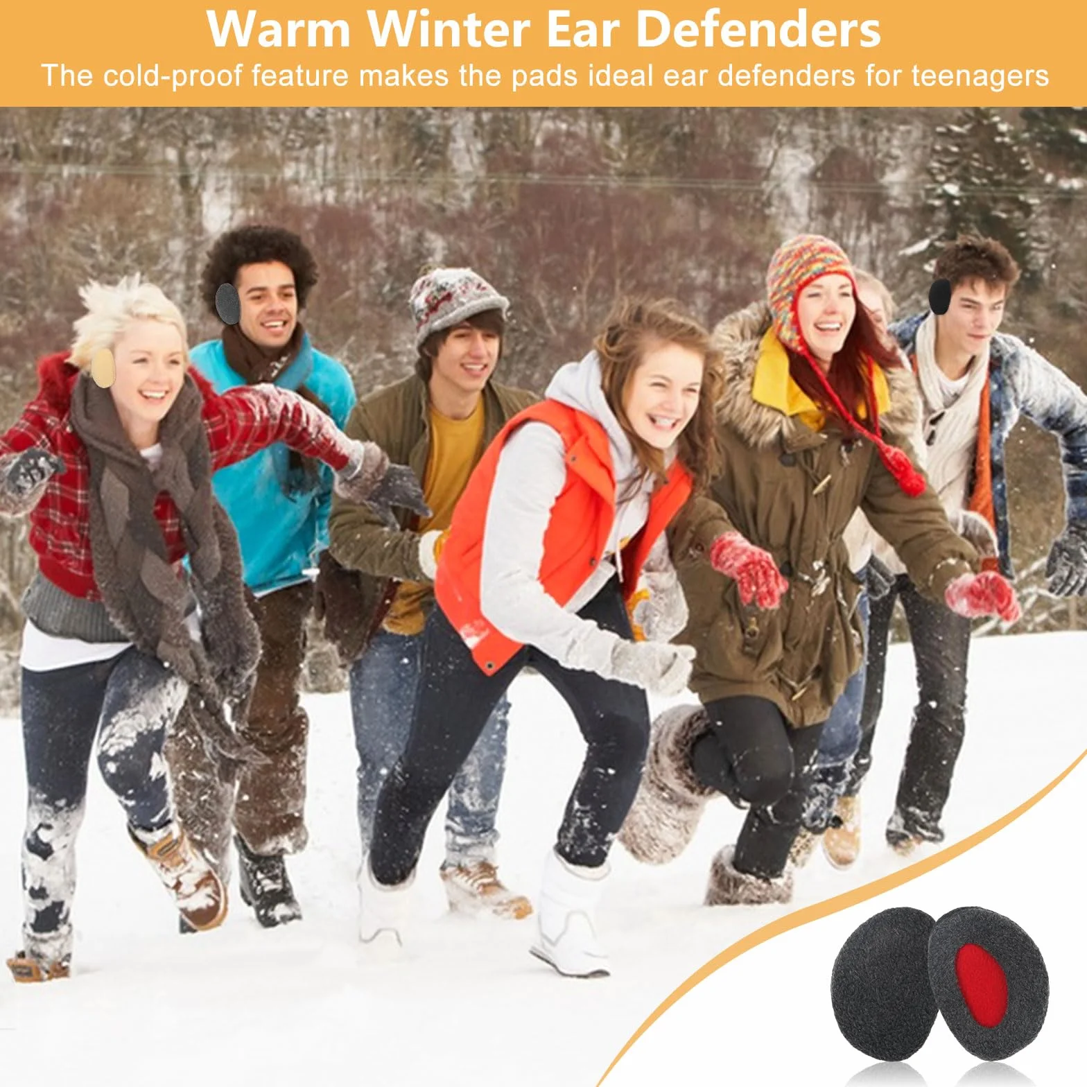 DELAESI 4 Paar Ohrenwärmer Ohrenschützer Winter Ohrenwärmer Damen Herren Flaumig Ohrenwärmer Fahrradhelm Verdickte Warme Ohrwärmer für Outdoor Aktivitäten