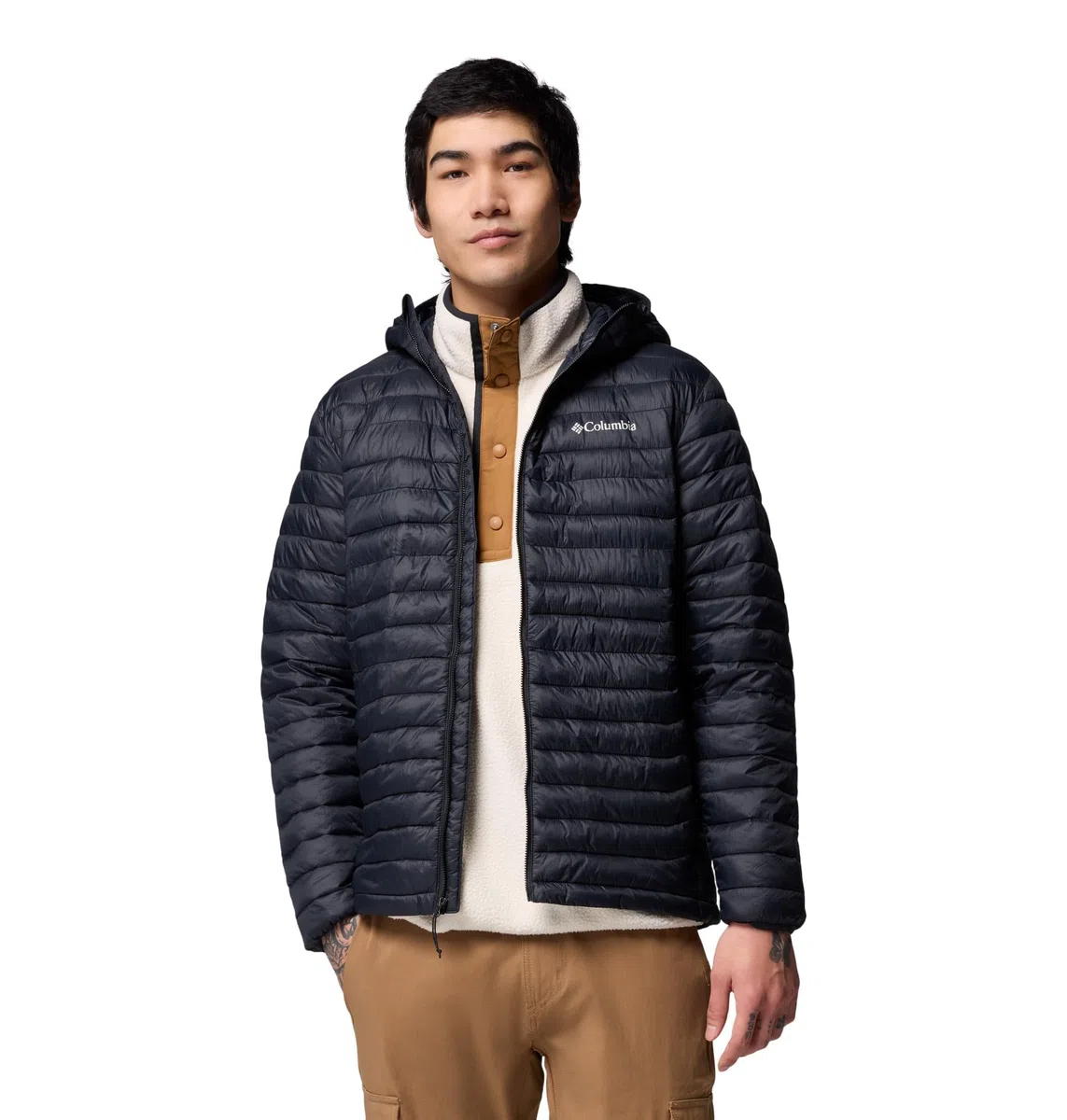 Columbia Powder Pass Hooded Jacket, Steppjacke mit Kapuze für Herren