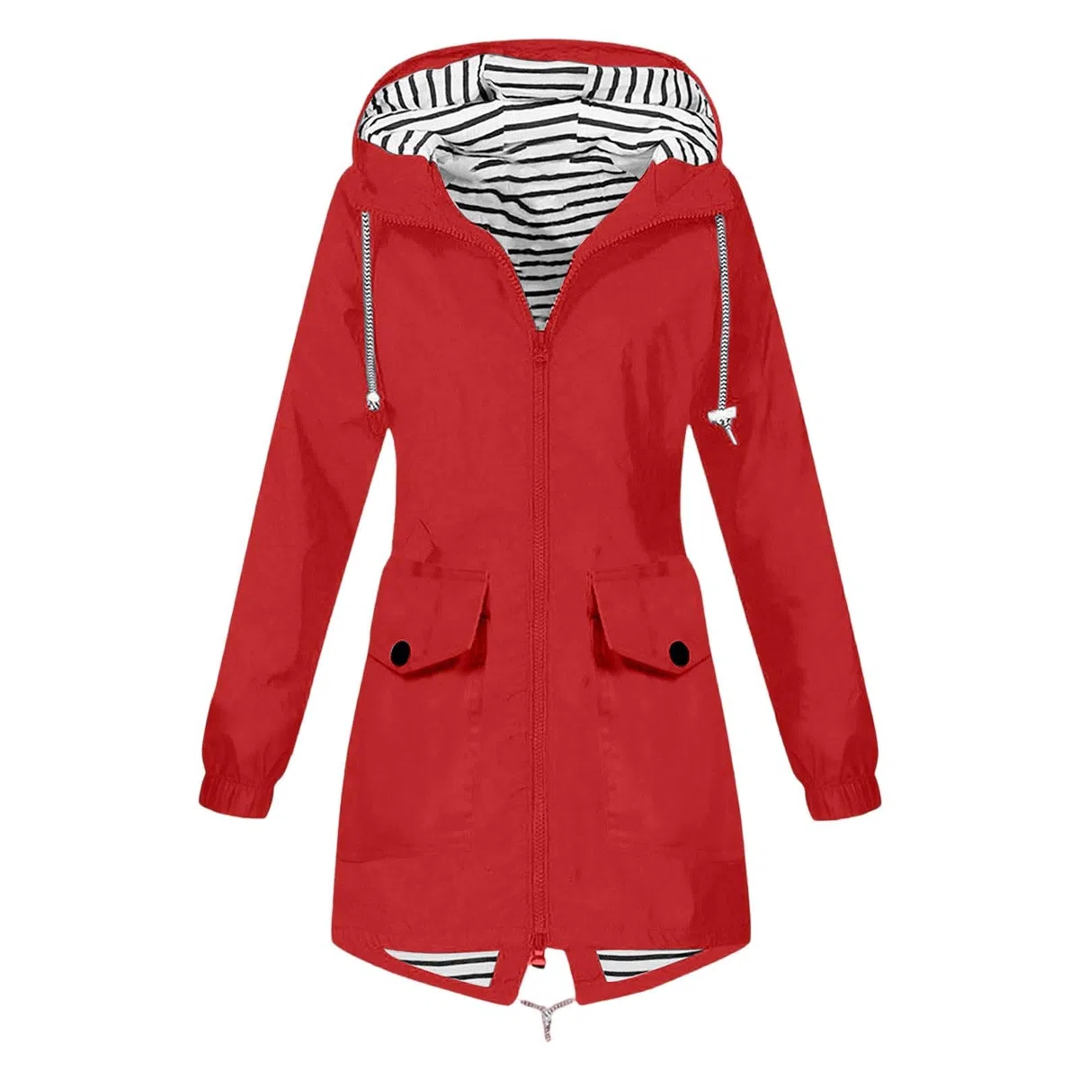 Famzuneu Regenjacke Damen Wasserdicht Regenmantel Große Größen Leichte Funktionsjacke mit Kapuze Taschen Atmungsaktiv Outdoorjacke Windbreaker Übergangsjacke für Reisen Wandern Fahrrad