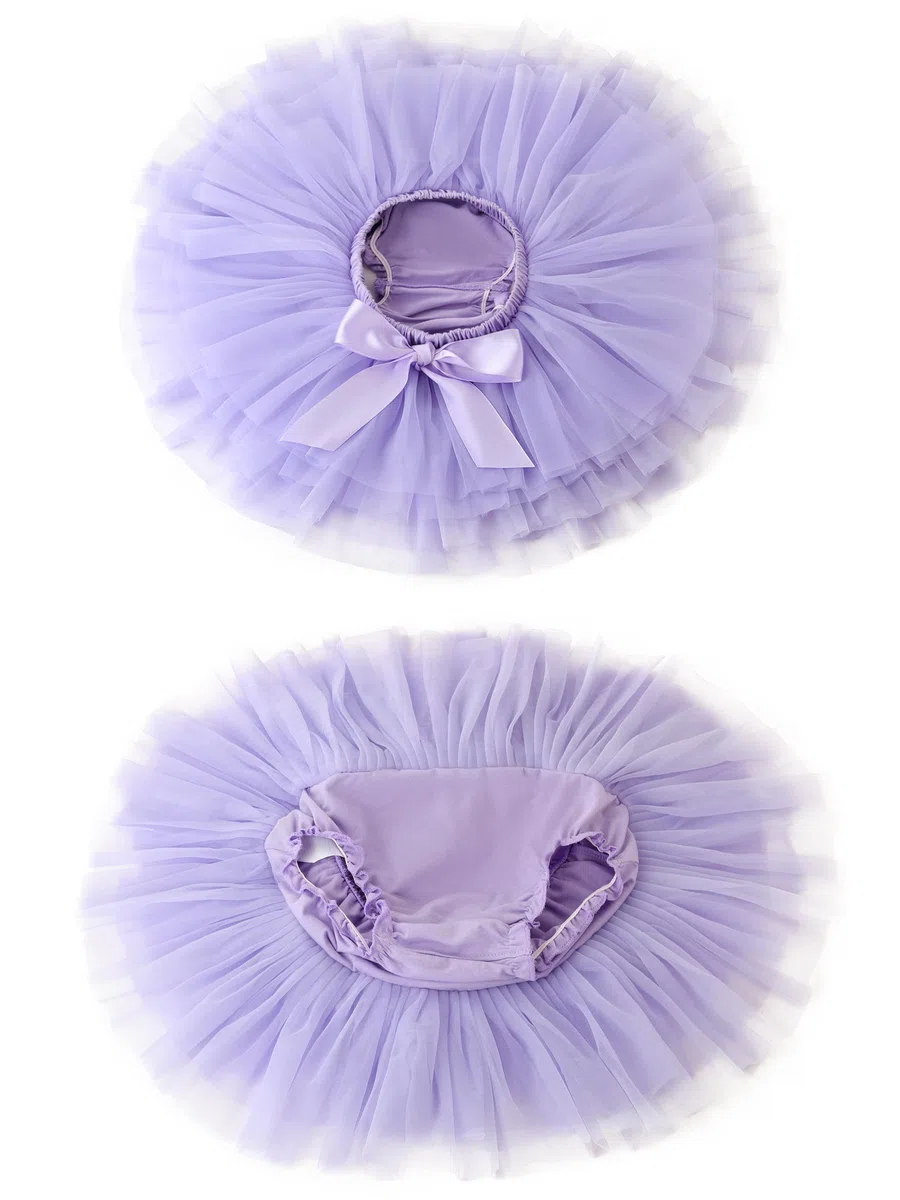 Baby Kleinkind Mädchen Tutu Rock Prinzessin Rock Mini Tiered Super Soft Tüllrock Elastische Taille Ballett Tanzrock mit Windelüberzug + Stirnband