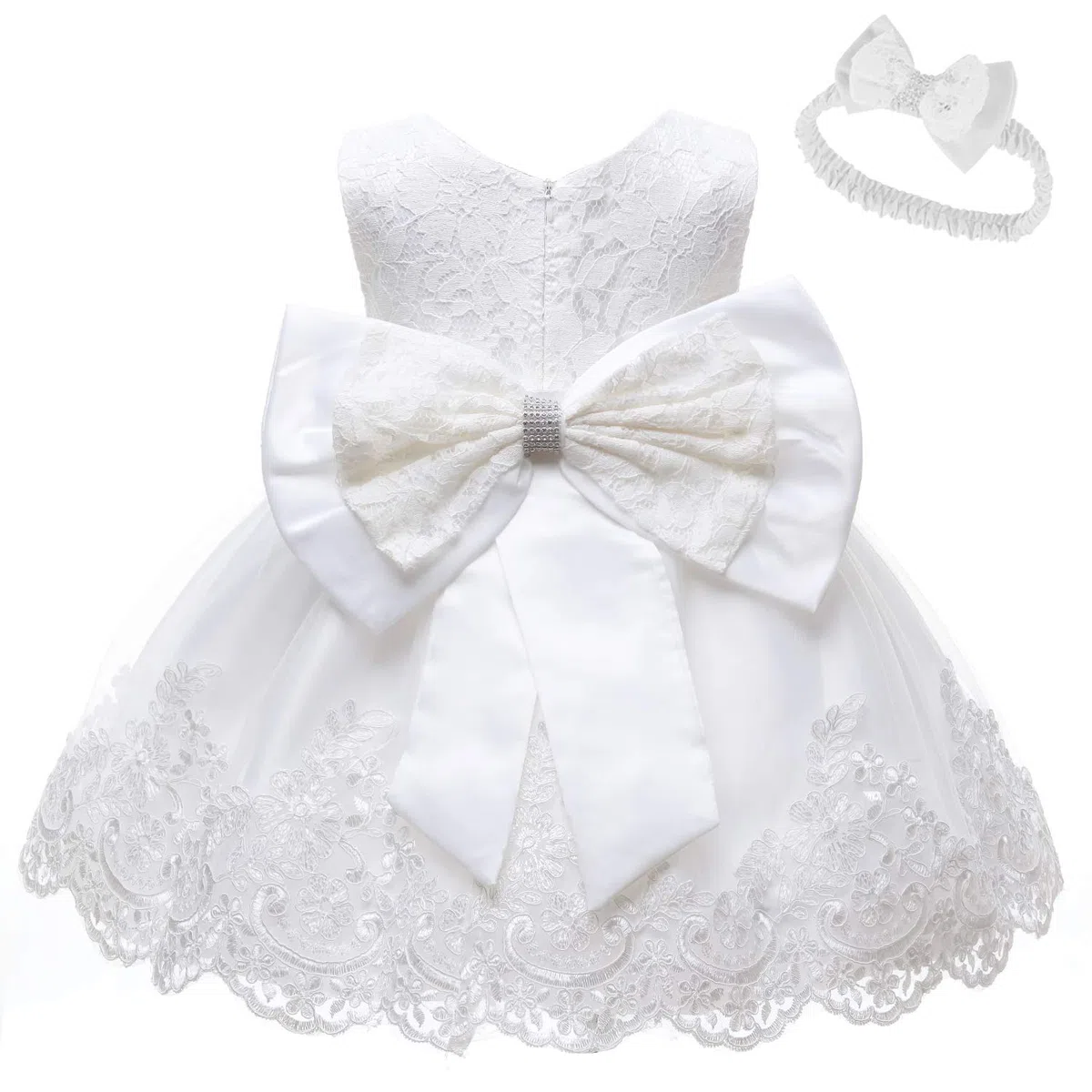 LZH Baby Mädchen Spitzenkleid Bowknot Blume Kleider Hochzeitswettbewerb Taufe Tutu Kleid
