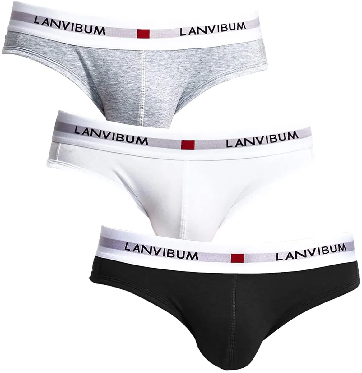 PHOLEEY Herren Slips Baumwolle Unterwäsche männer niedrige Taille atmungsaktive Unterhosen geeignet für Sport, Reisen, 3er-Pack