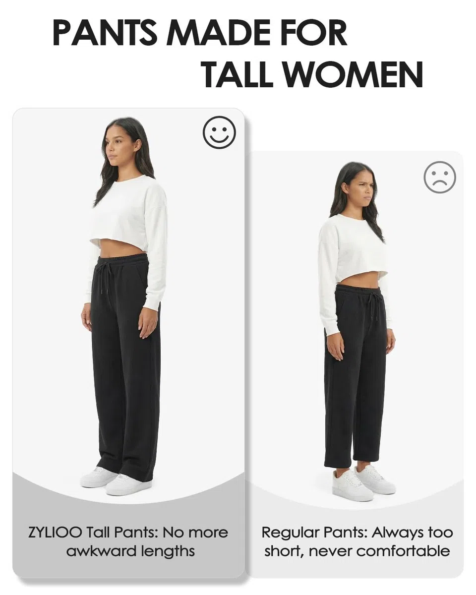Zylioo Extra Lang Jogginghose Damen Tall Sommer Sporthose,Lang Weites Bein Sweathose Sweatpants Trainingshose Sommerhose