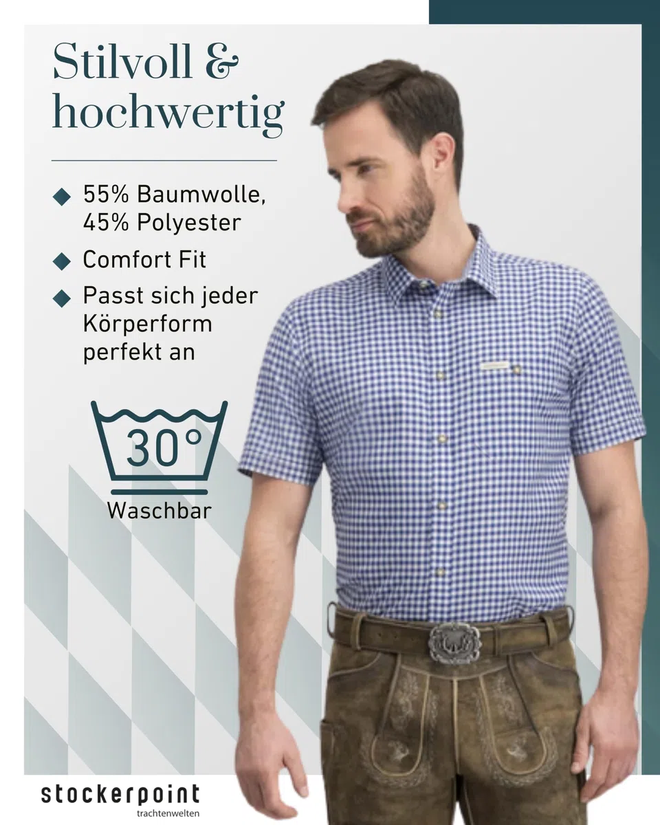 Stockerpoint Herren Renko3 Trachtenhemd (1er Pack)