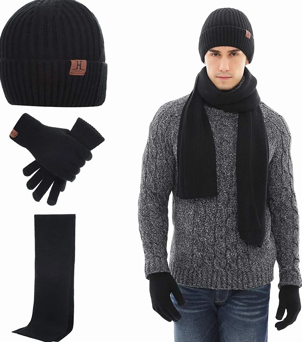 Mütze, Schal und Handschuhe im 3er-Set