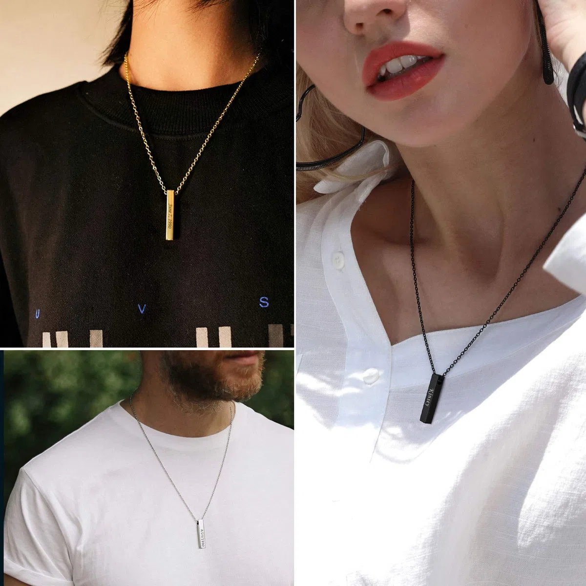 FindChic Personalisierter Memorial Urnen Anhänger Halskette Edelstahl Lebensbaum/Quader/Herz/Sanduhr/Katze Anhänger mit Trichter für Asche/Haare/Öl Charms Anhänger Gedenken für damen Herren