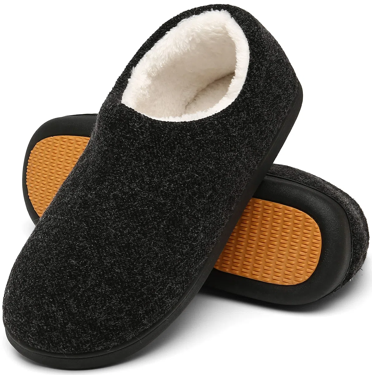 Mishansha Herren Winter Warme Hausschuhe Memory Foam Plüsch Pantoffeln,Gr.39-48