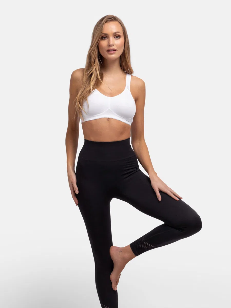 Dorina Damen Sport BH, Flex D1901A, Schwarz Weiß