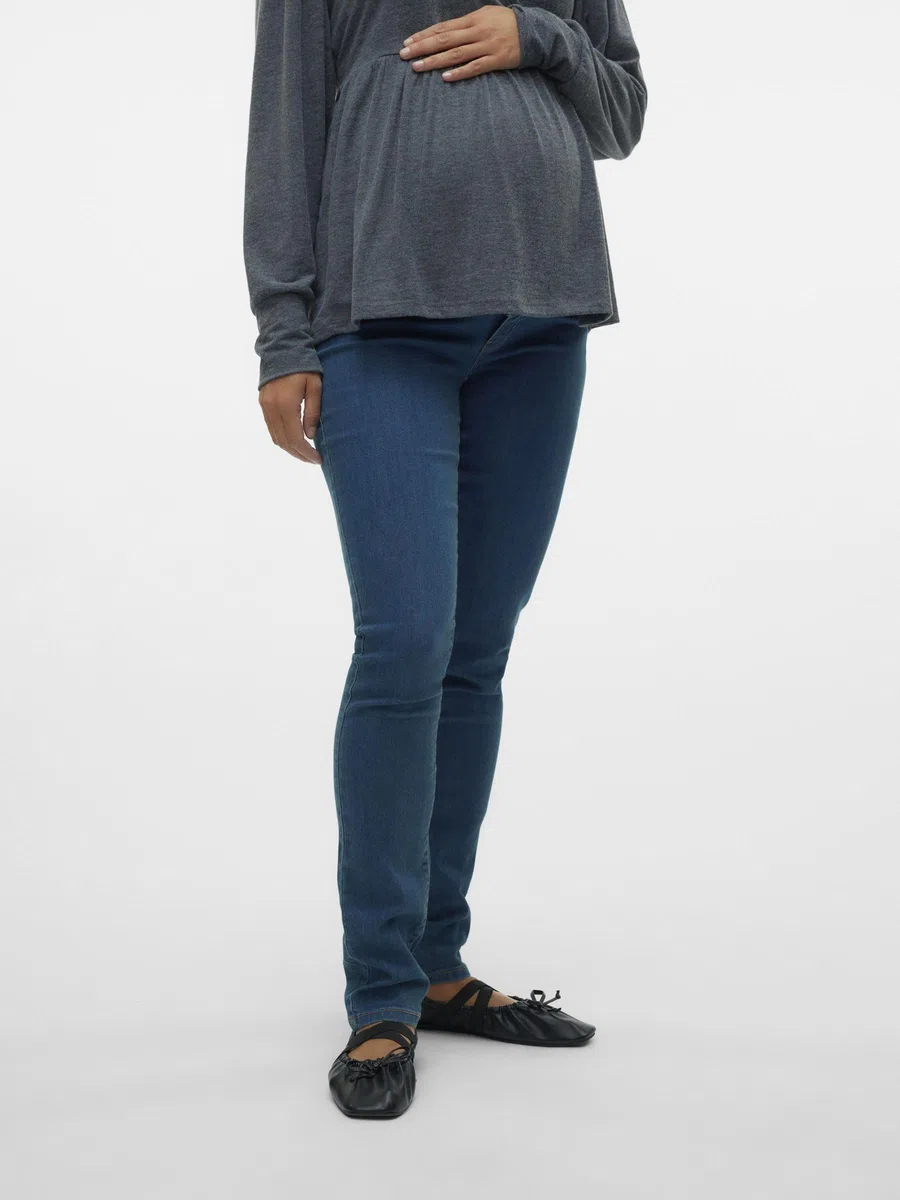 MAMALICIOUS Women's Mljulia Medium Blue Slim Jeans A. Noos