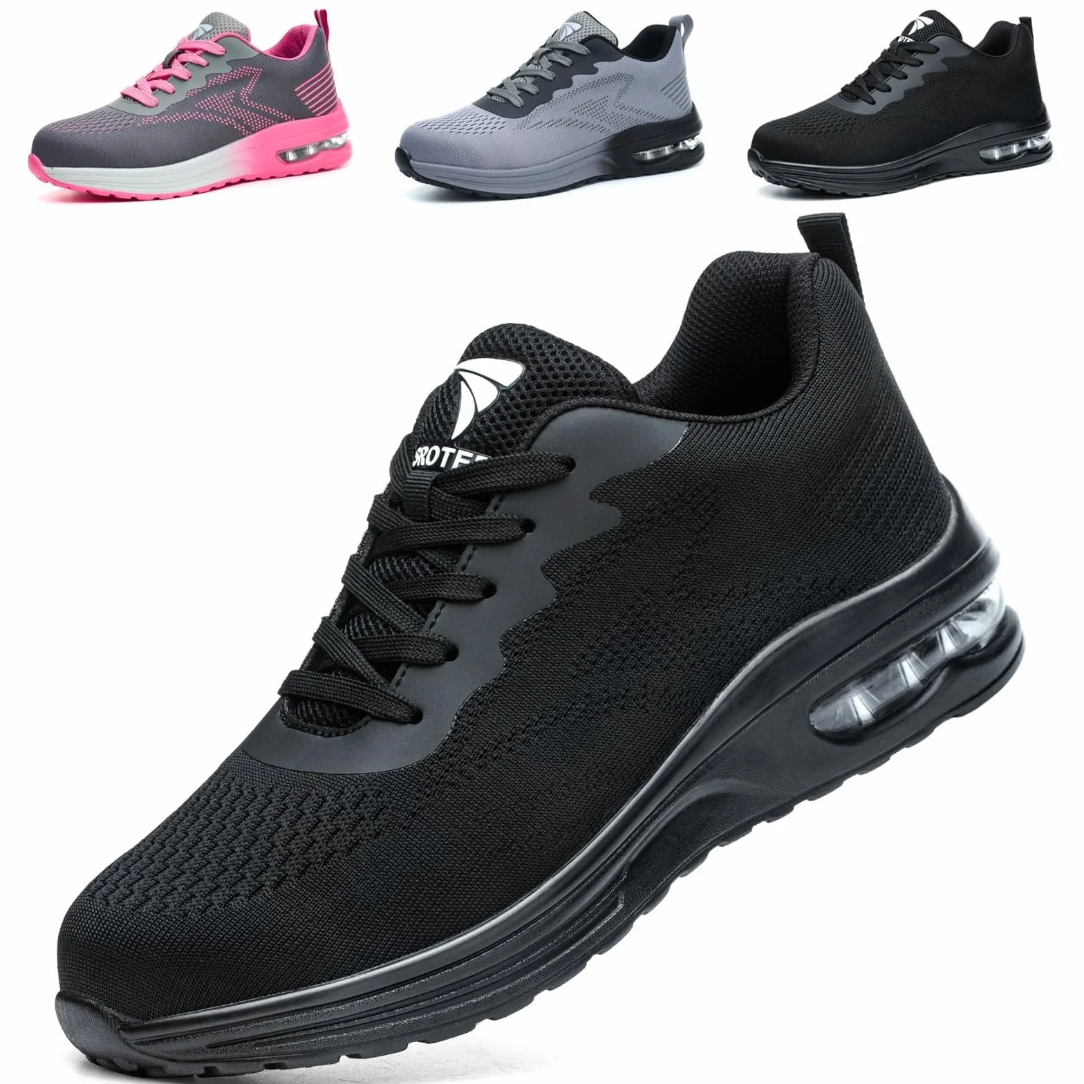 Sicherheitsschuhe Arbeitsschuhe Herren Damen Leicht Atmungsaktiv Stahlkappenschuhe Sportlich Schutzschuhe rutschfeste mit Stahlkappe Sneaker
