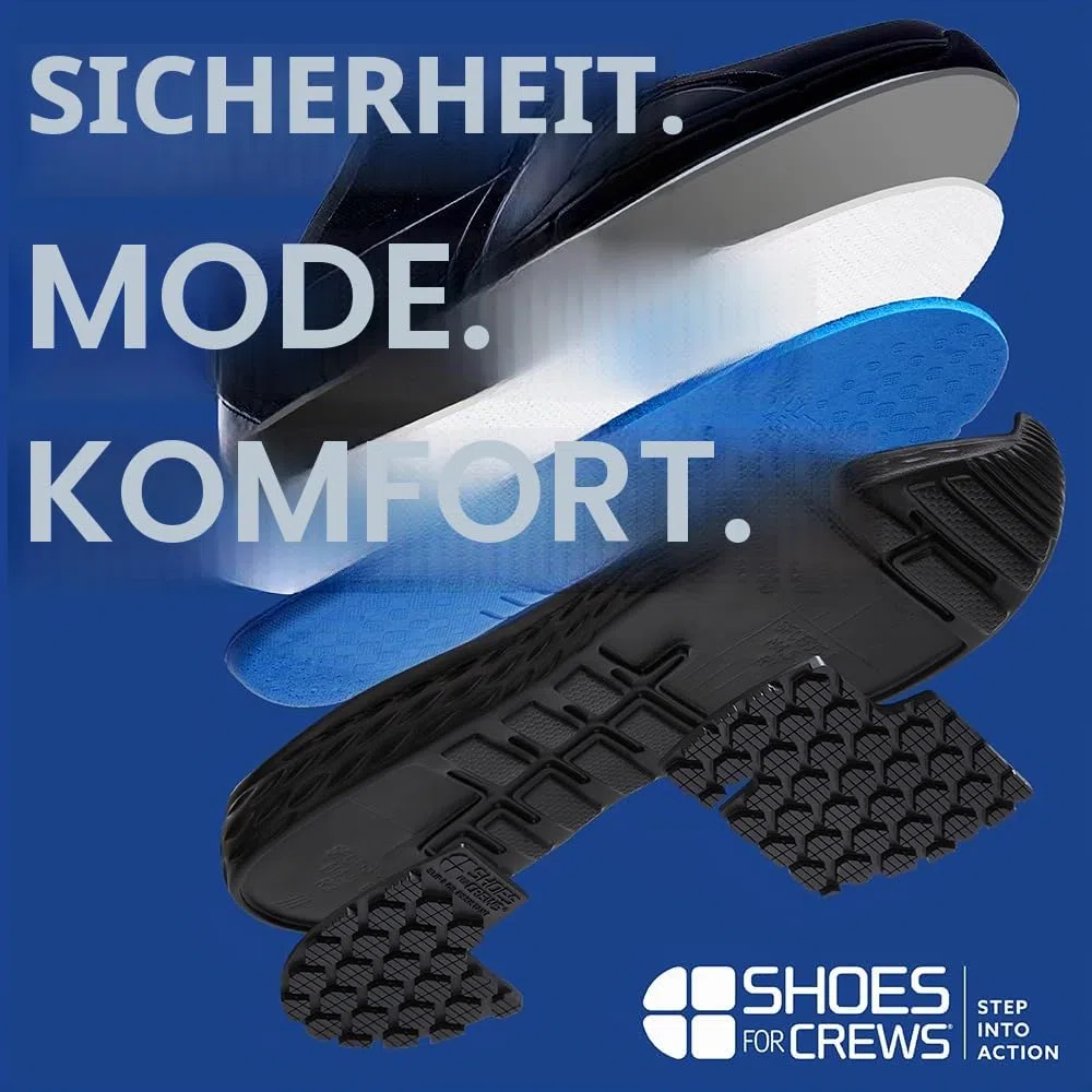 Shoes for Crews Herren-Arbeits-Sneaker mit rutschhemmender Sohle – Bequem, atmungsaktiv, wasserabweisend, ideal für Gastronomie und Küchen für Kellner und Koch oder im Einzelhandel – Evolution II