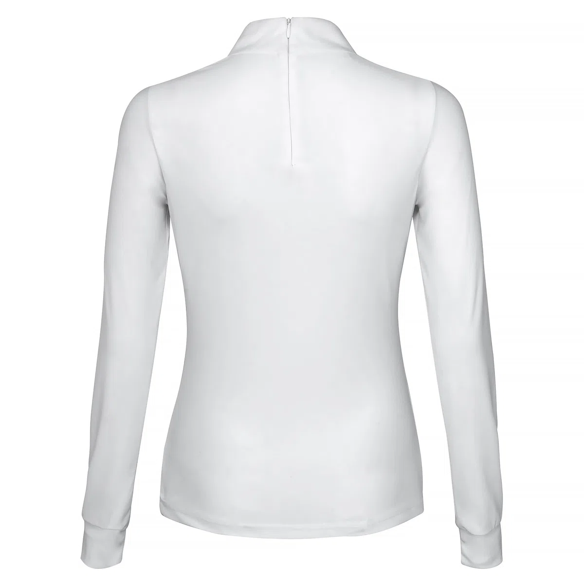 Sienna Damen Turniershirt – Elegante Reitbluse Langarm atmungsaktiv elastisch mit Spitze & Rückenreißverschluss