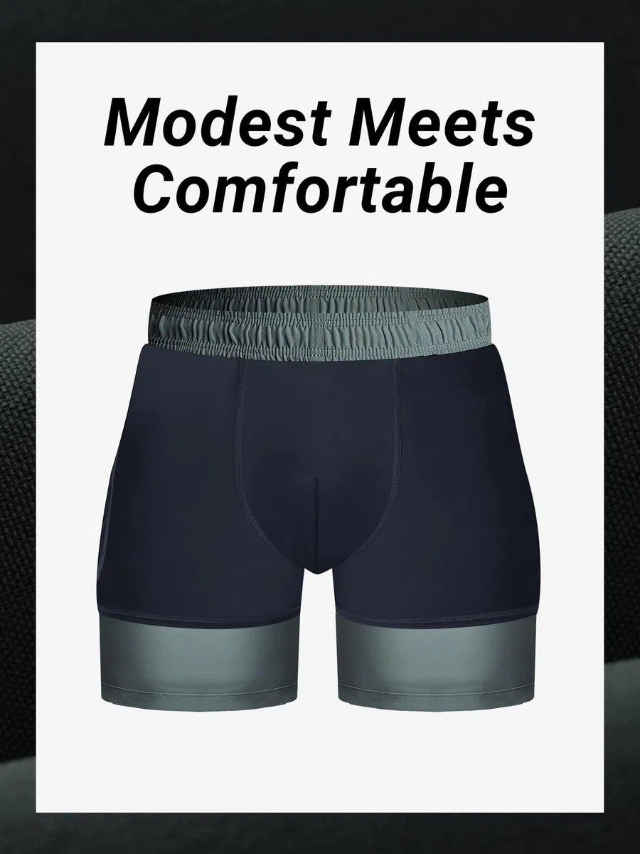 Arcweg Badehose Herren große Größen 2XL-6XL, schnell trocknend mit Kompressions-Netzfutter & elastischem Bund | Boardshorts für Strand, Schwimmen und Sport