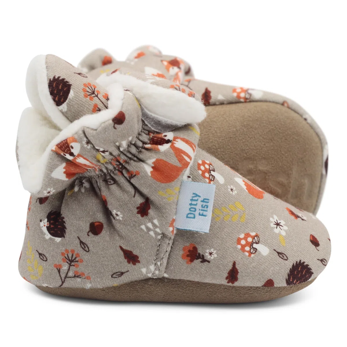 Dotty Fish Unisex Baby Regenbogen Baby-bootiesHausschuh