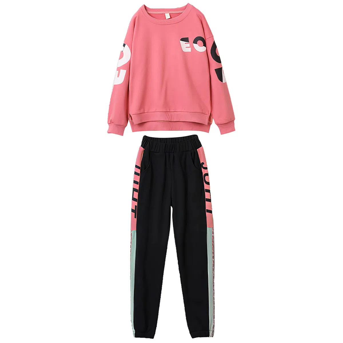 amropi Mädchen Trainingsanzug Gestreift Pullover Sweatshirt Jogging Hose Bekleidungsset for 3-14 Jahre