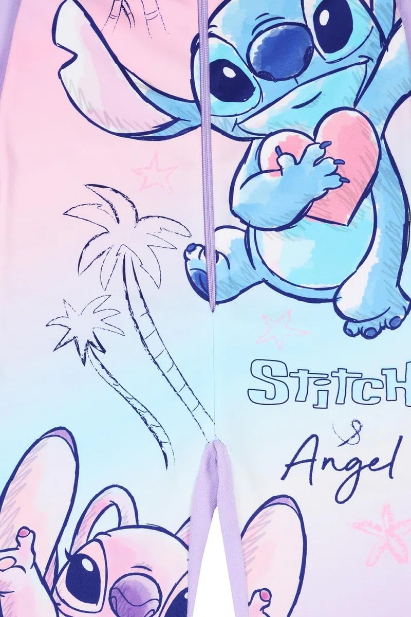 Disney Lilo and Stitch Fleece-Schlafanzug für Mädchen, mit Stich- und Engel-Motiv