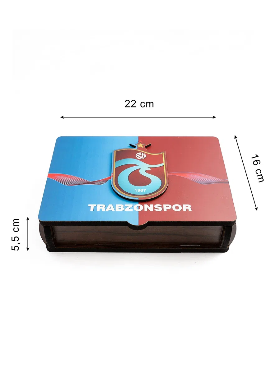 Remi Bijou Gök-Türk Handgemachte Schatulle mit Schmuck Set 'Trabzonspor' für Herren: Set aus Halskette, Ring, Armband, Gebetskette - Tesbih, Schlüsselanhänger