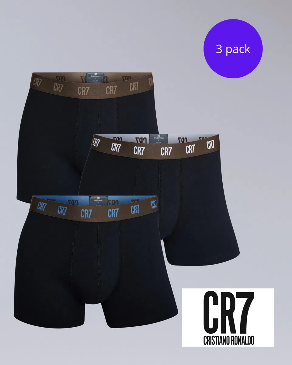 CR7 Boxershorts Herren Baumwolle – Cristiano Ronaldo Premium Herren Unterhosen – Männer Baumwoll Boxershorts Set – Komfort & Style – 3er-Pack