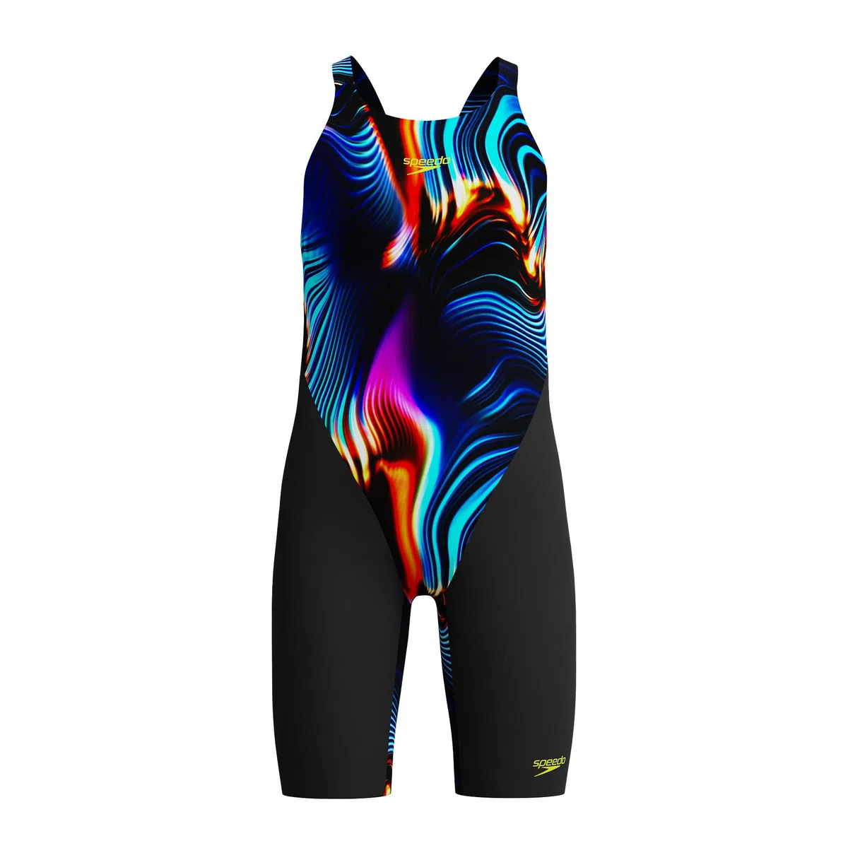 Speedo Fastskin Junior Endurance+ Max Badeanzug mit offenem Rücken, Kniehaut, Lava Blur