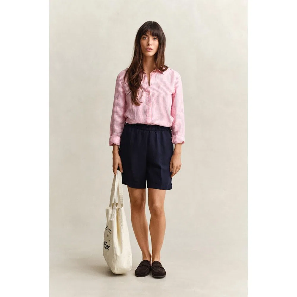 GANT REG Striped Linen LS Shirt